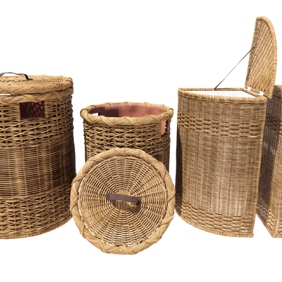 Rattan Storage Basket Dirty Clothes Basket