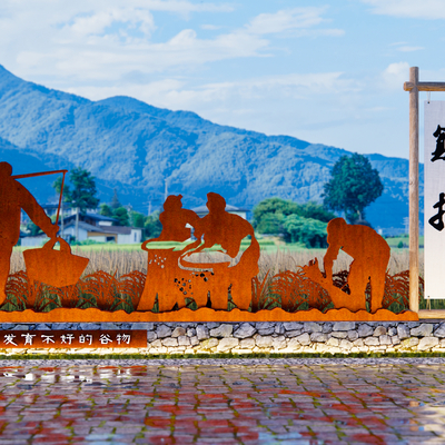 Sculpture sketch of farming culture