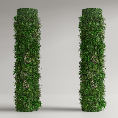 Modern Green Plant Pillar