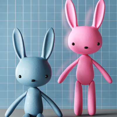 Cartoon rabbit Art Toy ornaments