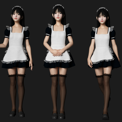 Modern maid beauty figure