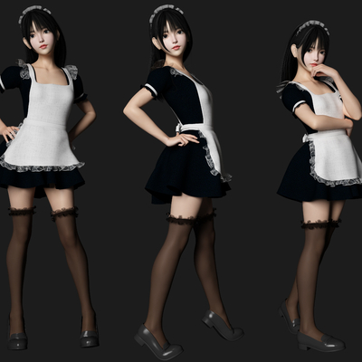 Modern maid beauty figure