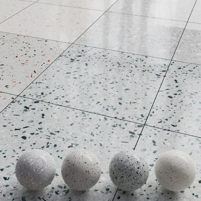 Terrazzo paved ground