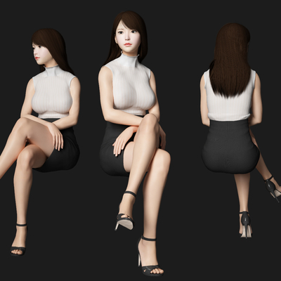 Modern Sitting Beauty Characters