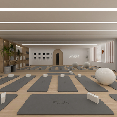 Modern Gym Yoga Classroom