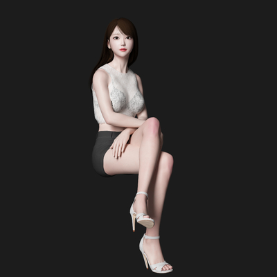 Modern Sitting Beauty Characters