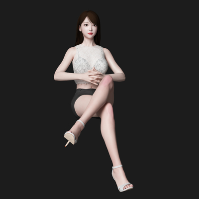 Modern Sitting Beauty Characters