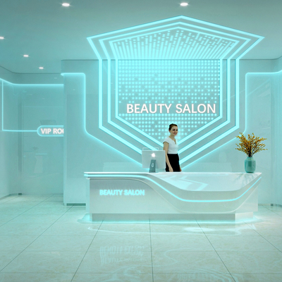 Front Desk of Modern Beauty Salon