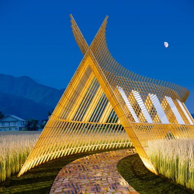 Modern landscape promenade