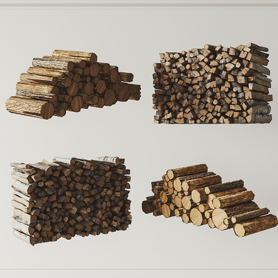 Modern Timber Wood Pile