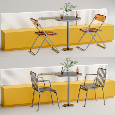 Modern Casual Card Seat Table and Chair