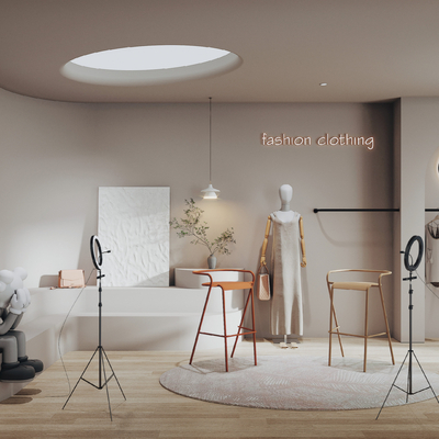 Modern clothing store studio