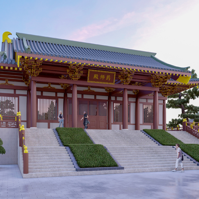 Ancient Chinese-style Pharmacy Hall