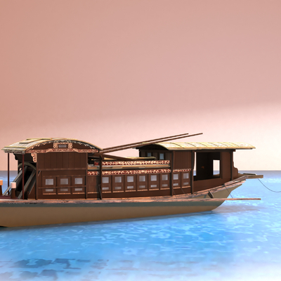 New Chinese-style South Lake Red Boat