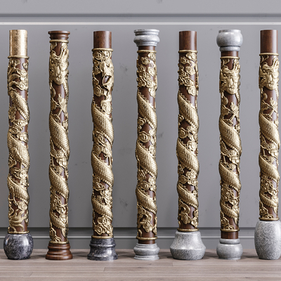 New Chinese Panlong Pillar