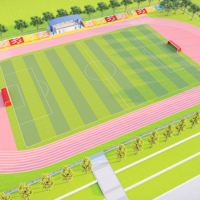 Sports ground, runway, football field, grandstand