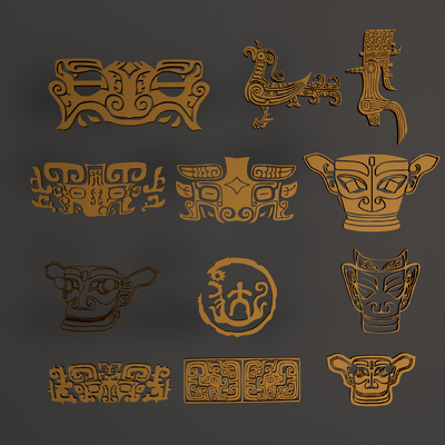 Sanxingdui Silhouette Hanging Ornaments