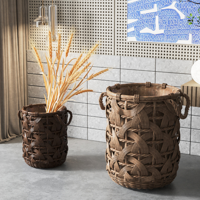 Quiet Wind Rattan Flower Basket