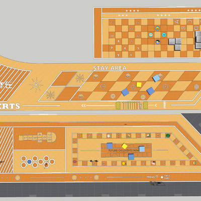 Fitness area activity field plastic runway