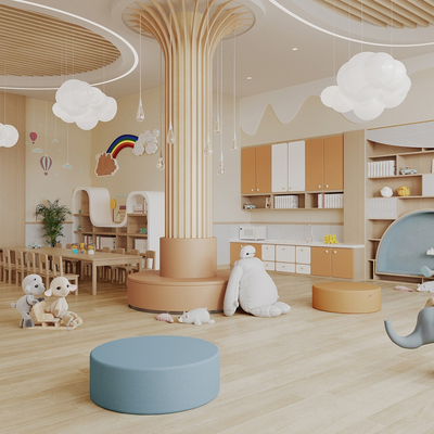 Modern Kindergarten Activity Room