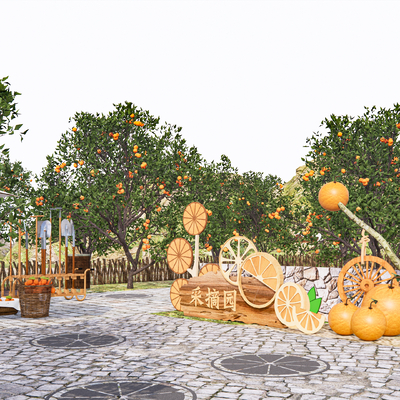 Modern Orange Picking Garden