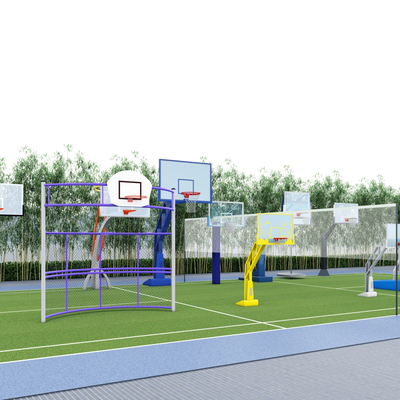 Modern outdoor basketball stand