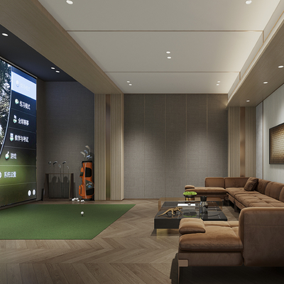 Modern Indoor Golf Room