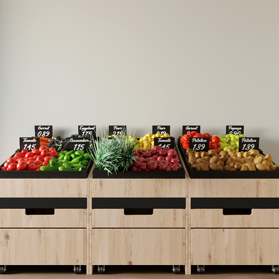 Modern fruit and vegetable shelf