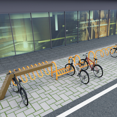 Shared bicycle parking space parking rack