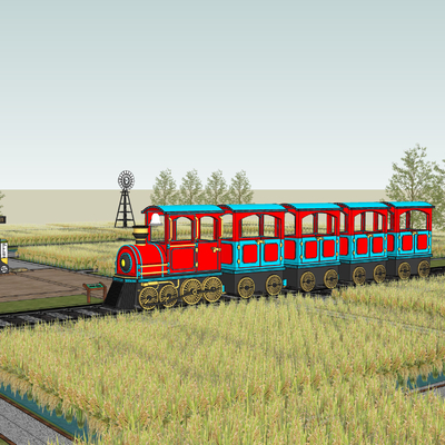 Small rice field train