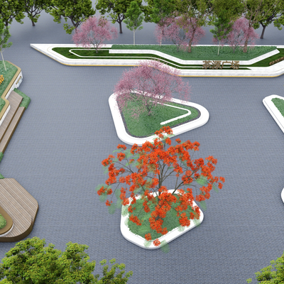 Landscape Tree Pool Planting Pool Flower Pool Seat