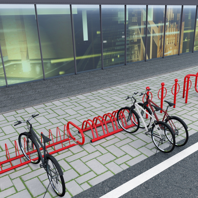 Shared bicycle parking space parking rack