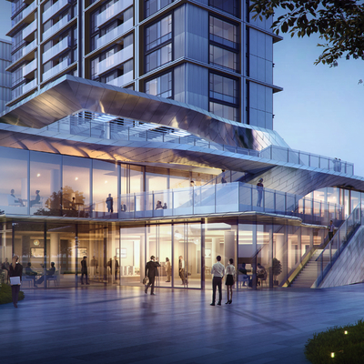 Night View of Shanghai Rongchuang Residential Building