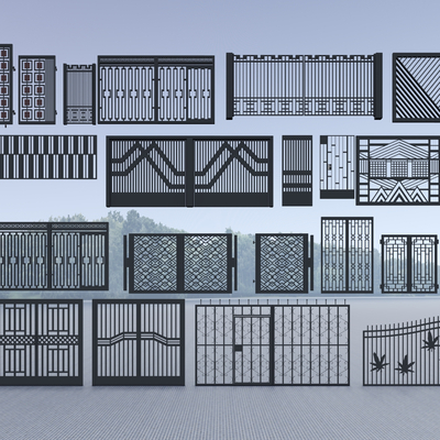 Community gate grille door sentry box road gate gate machine