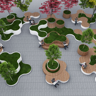 Landscape Tree Pool Planting Pool Flower Pool Seat