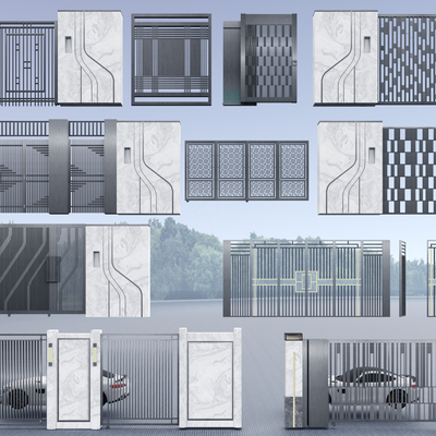 Community gate grille door sentry box road gate gate machine