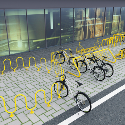 Shared bicycle parking space parking rack