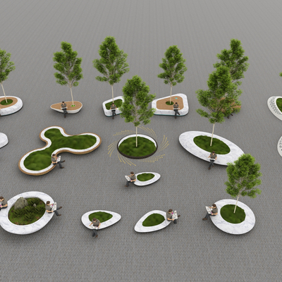 Landscape Tree Pool Planting Pool Flower Pool Seat