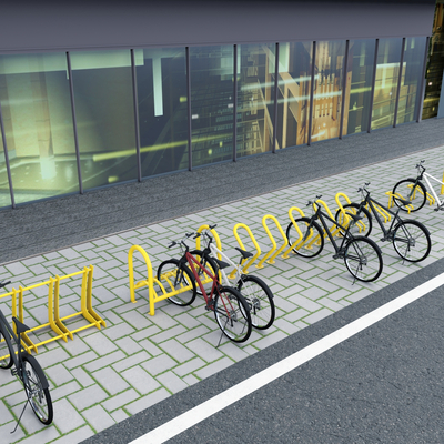 Shared bicycle parking space parking rack