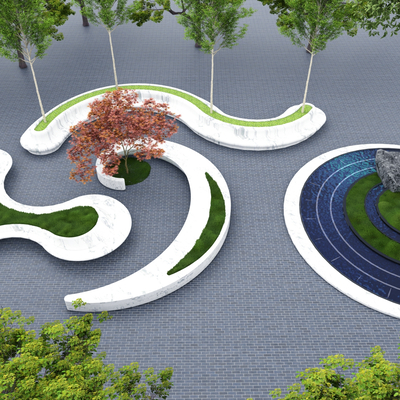 Landscape Tree Pool Planting Pool Flower Pool Seat