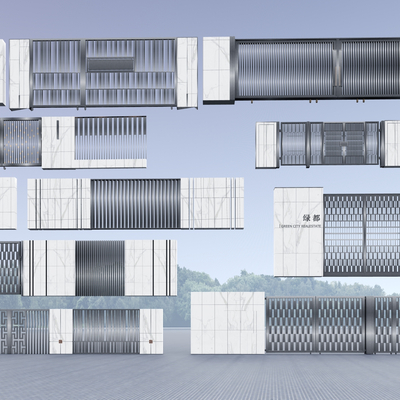 Community gate grille door sentry box road gate gate machine