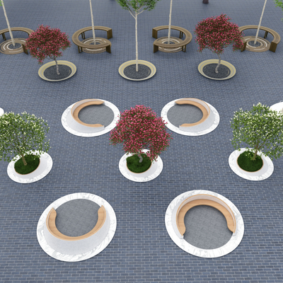 Landscape Tree Pool Planting Pool Flower Pool Seat