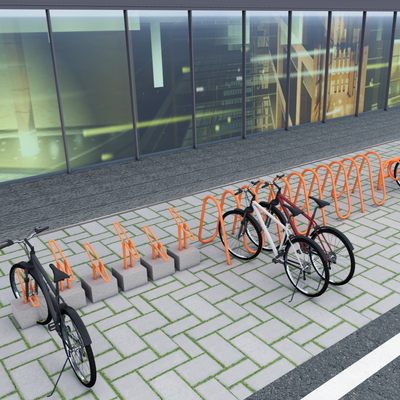 Shared bicycle parking space parking rack