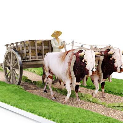 Modern cattle pull cart