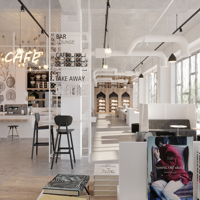 Modern Book Bar Bookstore