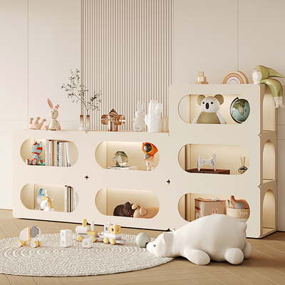 Cream Style children's storage cabinet