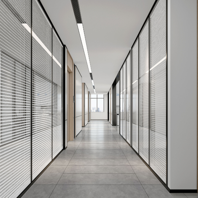 Modern office aisle