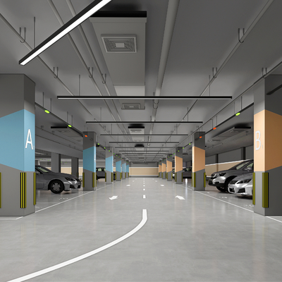 underground parking garage