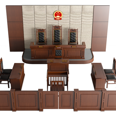 Trial Table and Chair Plaintiff Defendant Table and Chair