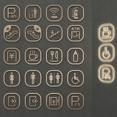 Guide System Signs Guide Icons